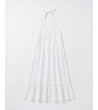VESTIDO LARGO HALTER LAZADA ESPALDA ABIERTA ENCAJE | MULAYA