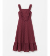 VESTIDO LARGO ESCOTE CUADRADO TIRANTES VOLANTES | MULAYA