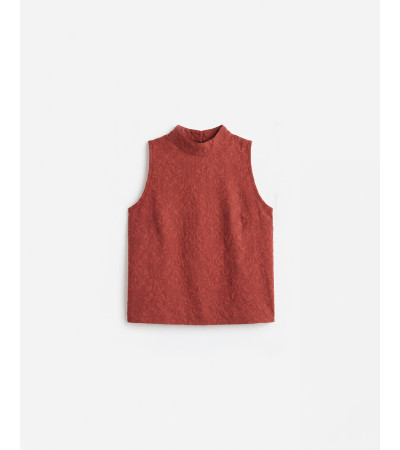 TOP HALTER JACQUARD CIERRE BOTONES TRASERO | MULAYA