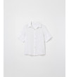 CAMISA LINO MANGA CORTA CUELLO SOLAPA | MULAYA