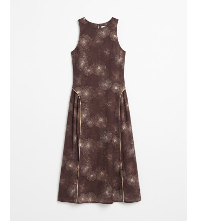 VESTIDO MIDI ESTAMPADO GEOMÉTRICO