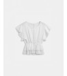 BLUSA CON CINTURA ELÁSTICA Y VOLANTES | MULAYA
