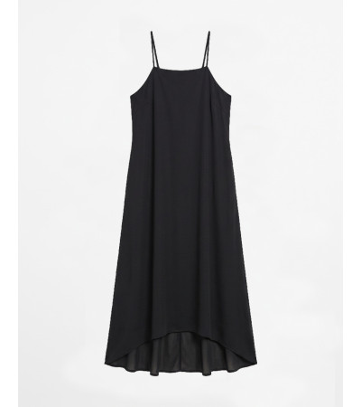 VESTIDO LARGO ESCOTE CUADRADO TIRANTES FORRO | MULAYA