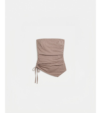 TOP BANDEAU FRUNCIDO CREMALLERA | MULAYA