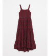 VESTIDO LARGO TIRANTES RAYAS VOLANTE | MULAYA