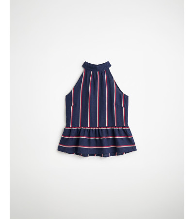 TOP HALTER RAYAS VOLANTES LAZADA | MULAYA