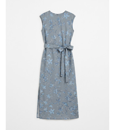 VESTIDO MIDI LAZADA ESTAMPADO FLORES | MULAYA