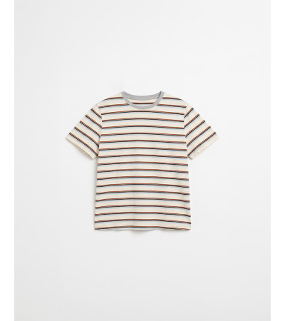 CAMISETA RAYAS MANGA CORTA ALGODÓN BICOLOR | MULAYA