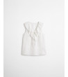 BLUSA ESCOTE V VOLANTES CON ENCAJE | MULAYA