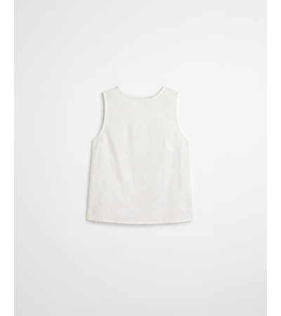 TOP DE ALGODÓN CON BORDADO FLORAL | MULAYA