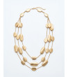 COLLAR MULTICUERDA OVALOS DORADOS