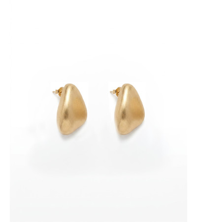 PENDIENTES ROCA DORADOS