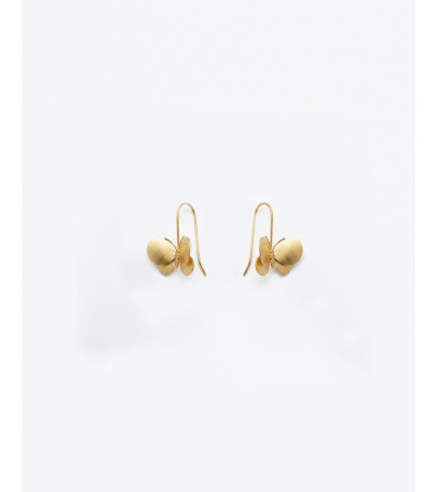 PENDIENTES MARIPOSA CORTOS ACERO DORADO | MULAYA