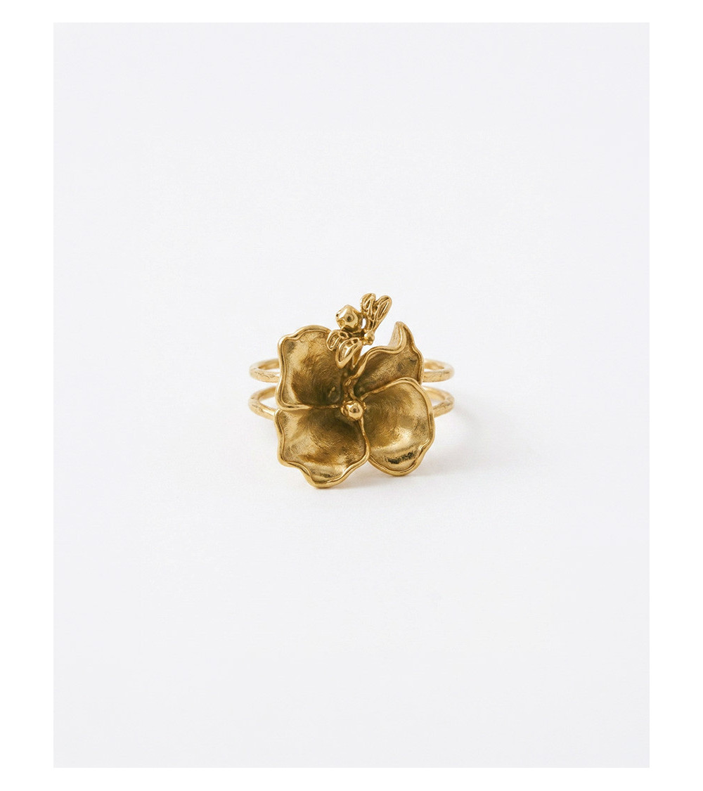 Anillo Ajustable Flor en Forma de Orquídea | MULAYA