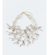 Collar de Tres Cadenas con Piedras Efecto Coral | MULAYA