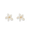 Pendiente de Flor con Detalle Dorado Central | MULAYA