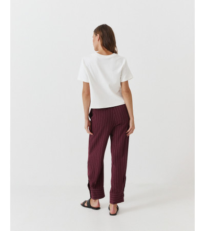 PANTALÓN JOGGER DE VESTIR RAYAS CON PUÑO BOTÓN | MULAYA