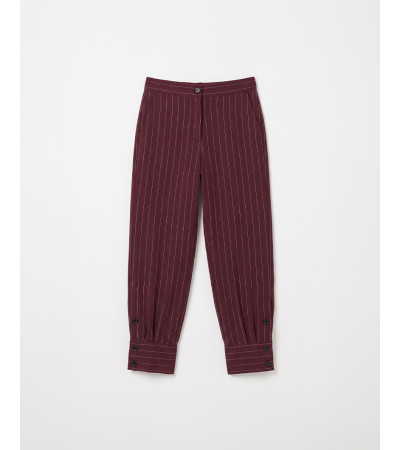 PANTALÓN JOGGER DE VESTIR RAYAS CON PUÑO BOTÓN | MULAYA