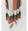 VESTIDO LARGO RAYAS VOLANTE