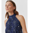 TOP HALTER GEOMÉTRICO SEMITRANSPARENTE FORRO SISA | MULAYA