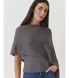 Capa de Punto con Cuello Barco y Lentejuelas para Mujer | MULAYA