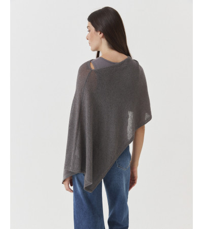 Capa de Punto con Cuello Barco y Lentejuelas para Mujer | MULAYA