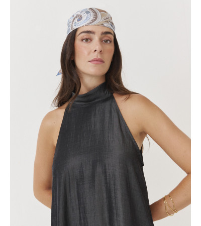 Vestido Halter Largo con Espalda Abierta para Mujer | MULAYA