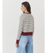 Jersey de Rayas con Cuello Redondo para Mujer | MULAYA