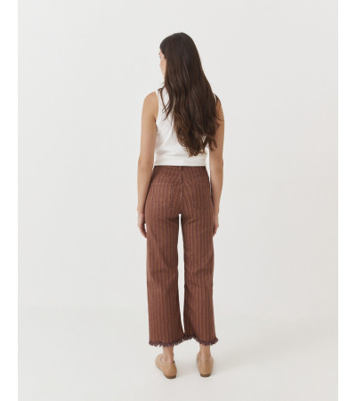 PANTALÓN STRAIGHT RAYADO DESFLECADO