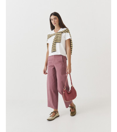 PANTALON WIDE LEG COSTURAS