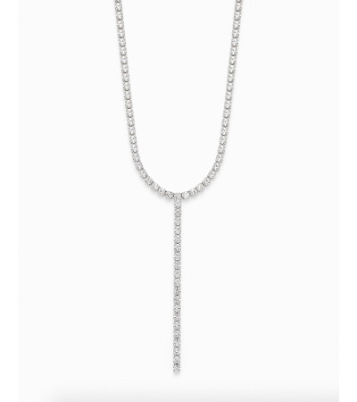 Collar Plateado Tipo Y con Cadena para mujer | MULAYA