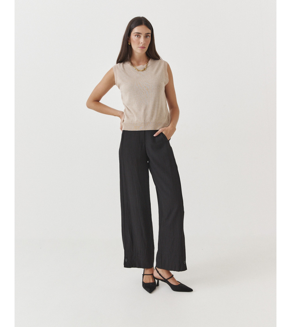 Pantalón Wide Leg con Bolsillos para Mujer | MULAYA