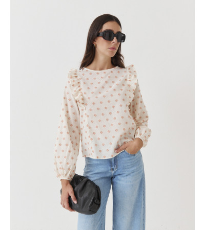 Blusa Bordada con Volantes para mujer | MULAYA