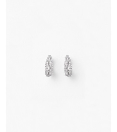 Pendientes de Aro con Piedras Circonitas para Mujer | MULAYA