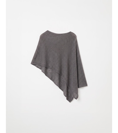 Capa de Punto con Cuello Barco y Lentejuelas para Mujer | MULAYA