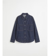 CAMISA DENIM BOLSILLOS PARCHE BOTONES BAJO ASIMÉTRICO | MULAYA