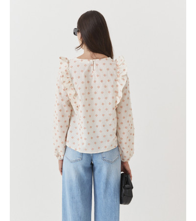 Blusa Bordada con Volantes para mujer | MULAYA