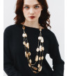 COLLAR MULTICUERDA OVALOS DORADOS