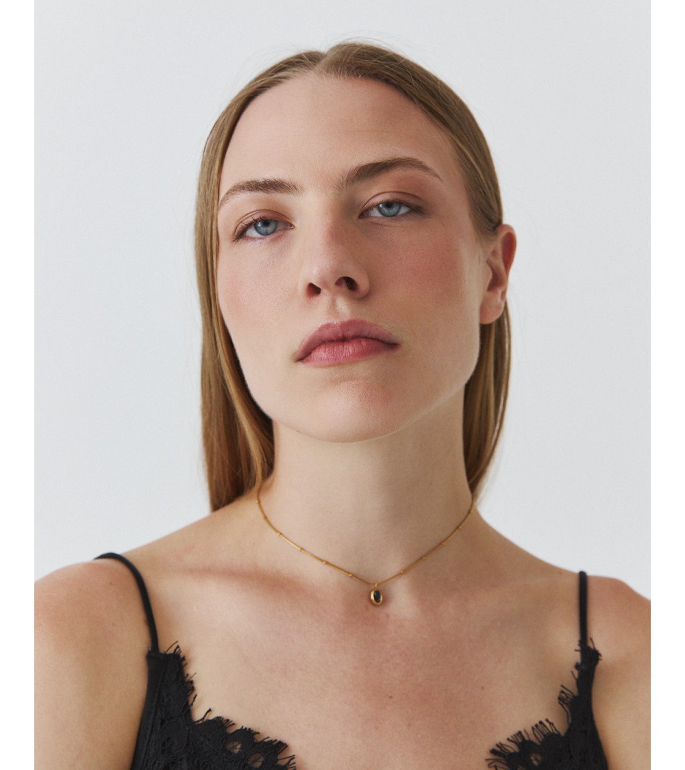 COLLAR EFECTO PIEDRA CADENA