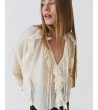 Blusa Semitransparente con Volantes para Mujer | MULAYA