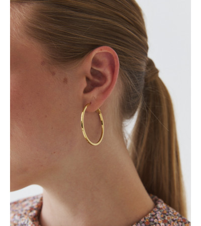 Pendientes de Aro Fino Dorados para Mujer |  MULAYA