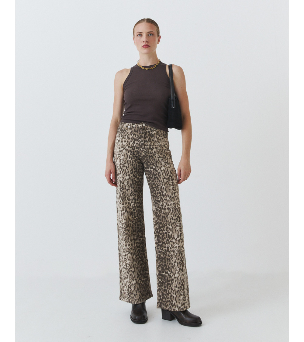 JEANS WIDE LEG LEOPARDO | MULAYA