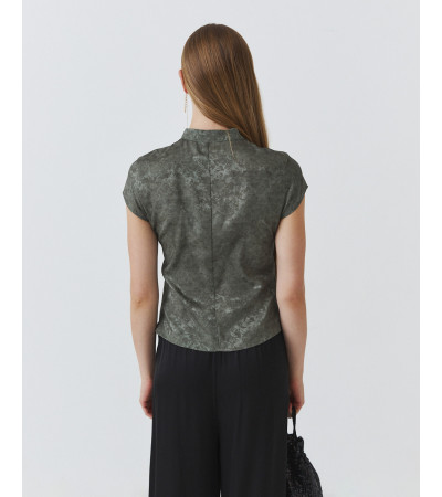 BLUSA QIPAO JACQUARD | MULAYA