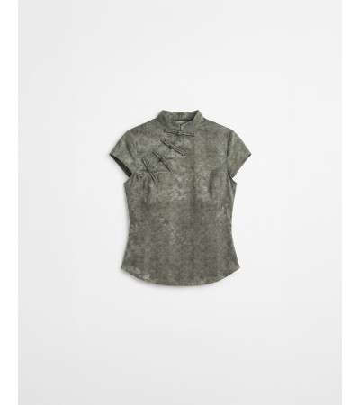 BLUSA QIPAO JACQUARD | MULAYA