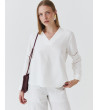BLUSA MANGA LARGA PUNTILLA | MULAYA