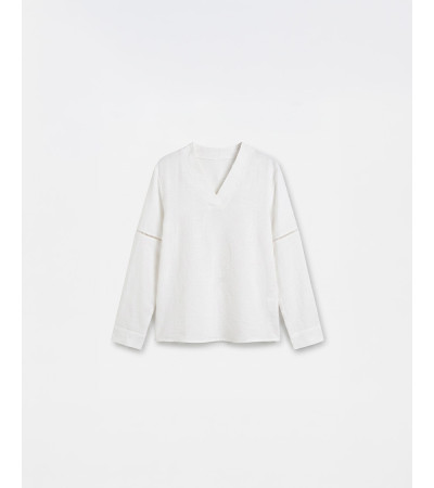 BLUSA MANGA LARGA PUNTILLA | MULAYA