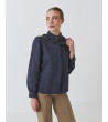 Camisa babero volante ribete contraste cartera | Mulaya