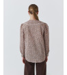 Camisa babero floral ondas ribete | Mulaya