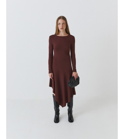 Vestido largo asimétrico para mujer | MULAYA