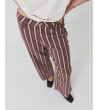 Pantalón recto con rayas para mujer | MULAYA